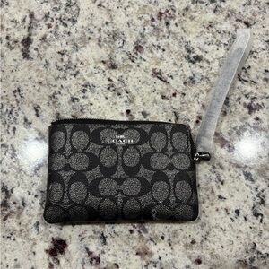 Black Coach Wristlet Wallet